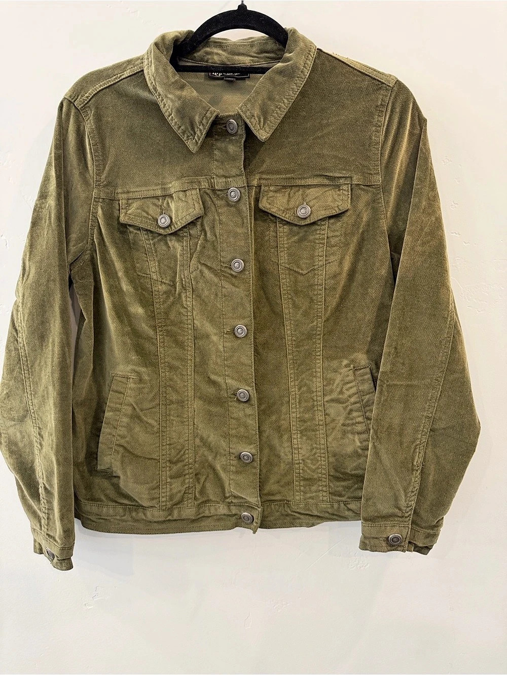 D2 by David & David jacket Olive Cotton Utility Size Small